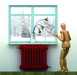 冬天空气干燥，如果室内太暖就会加剧干燥，很容易患上“暖气病”。